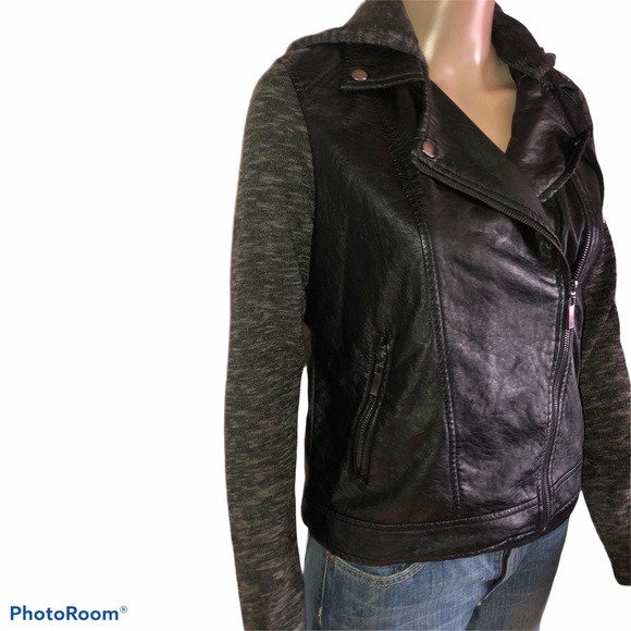 J2 JuJu faux leather Moto jacket - Picture 5 of 8